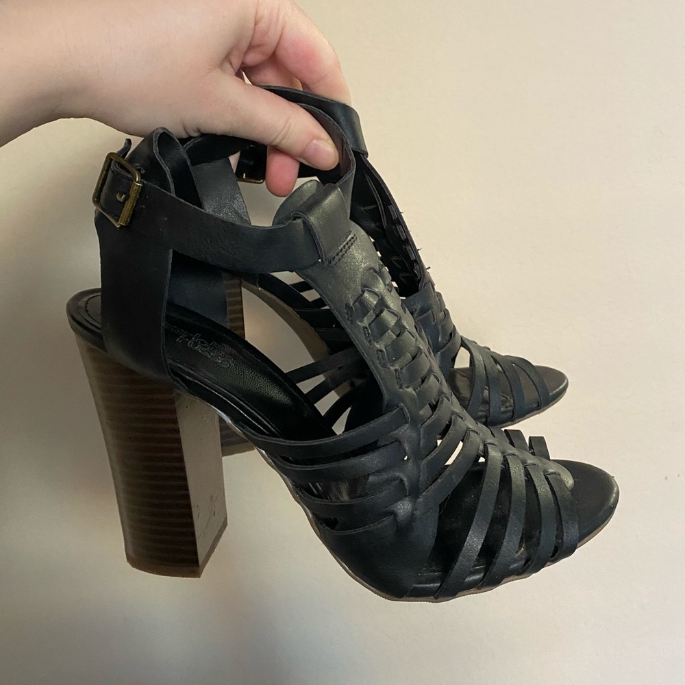 Strapped Bootie Heels